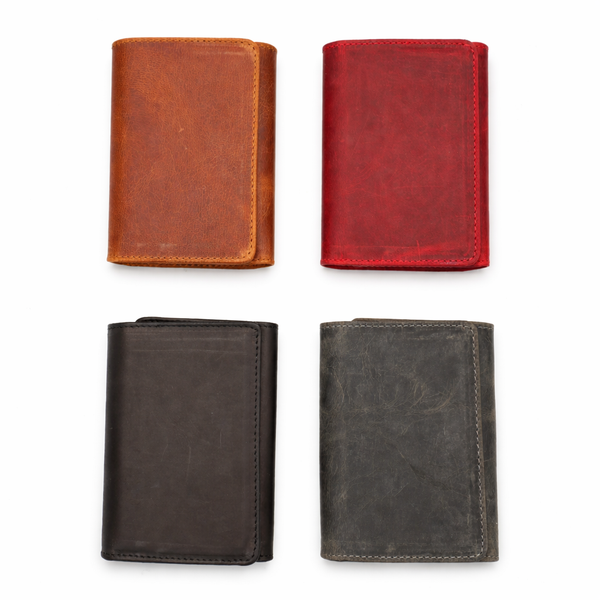 Leather Wallet for Men Handcrafted Distressed Trifold Wallet