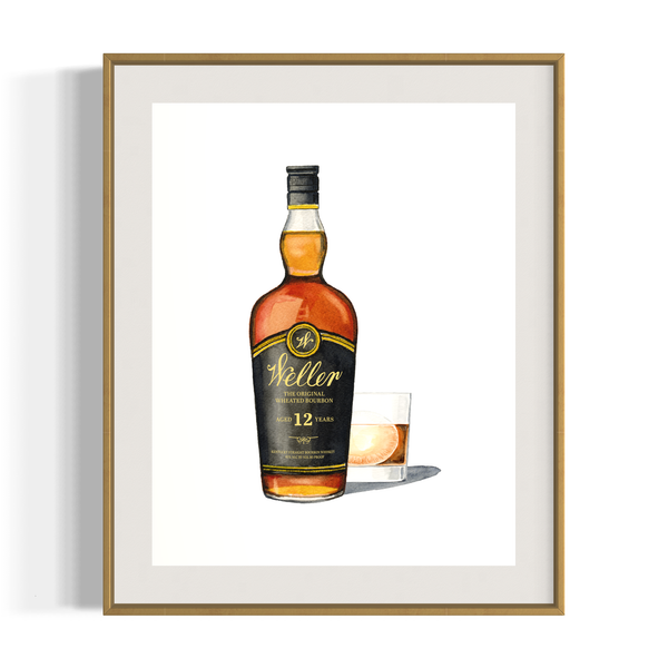 Weller & Glass Bourbon Watercolor Art Print