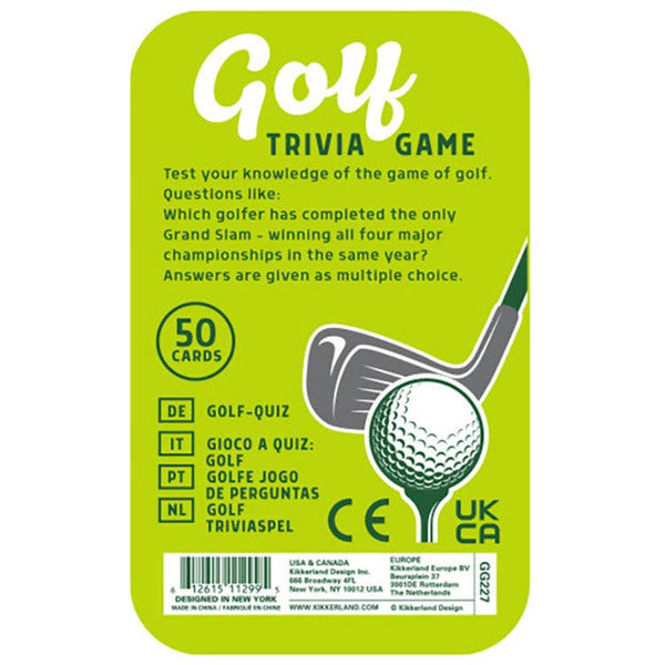 Golf Trivia Game