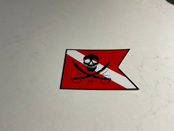 Haggard Pirate Diver Down Sticker