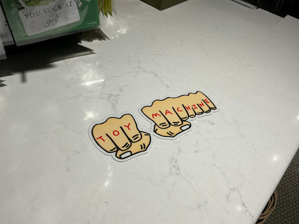 Toy machine fists sticker