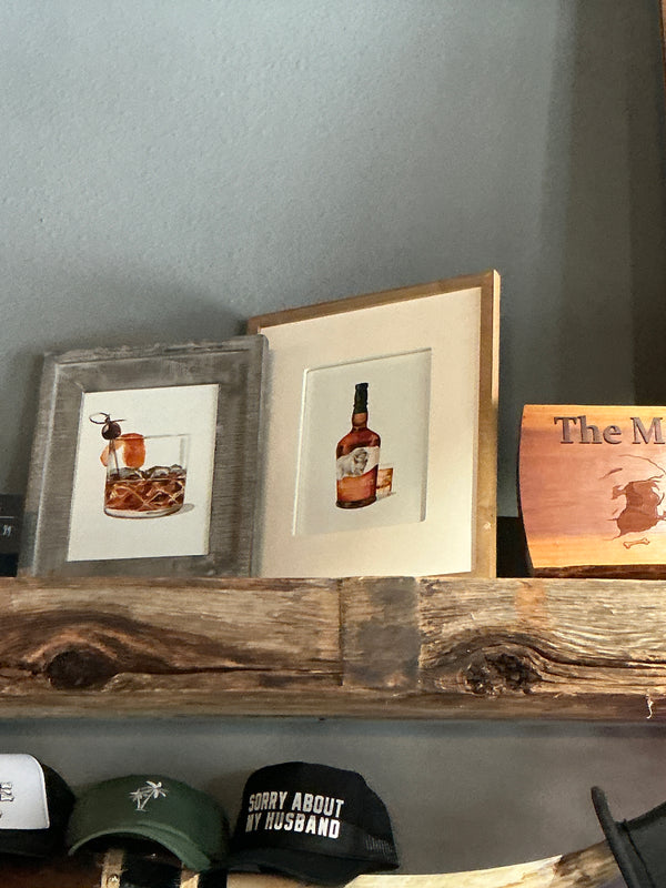 Jamie Cain buffalo trace print regular wood frame