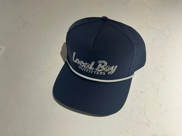 Local Boy Mark Script Perf Rope Hat