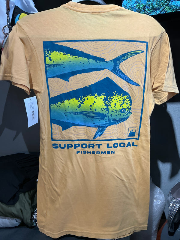 Flomotion Support Local Fishermen Tee Yellow