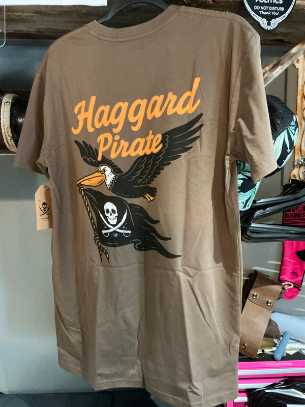 Haggard Pirate Big Beak Tee - Walnut