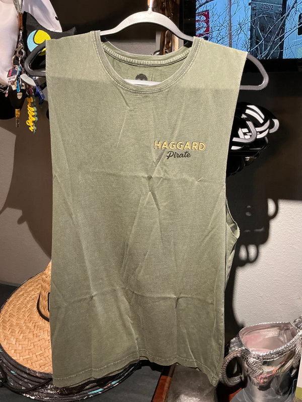 Haggard Pirate Bandito Cutoff Moss Stone