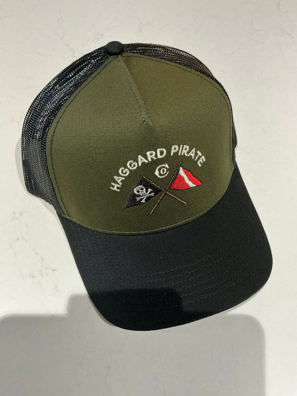 Haggard Pirate Above & Below Retro Trucker