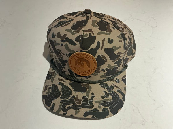Local Boy Leather Patch Perf Rope Hat