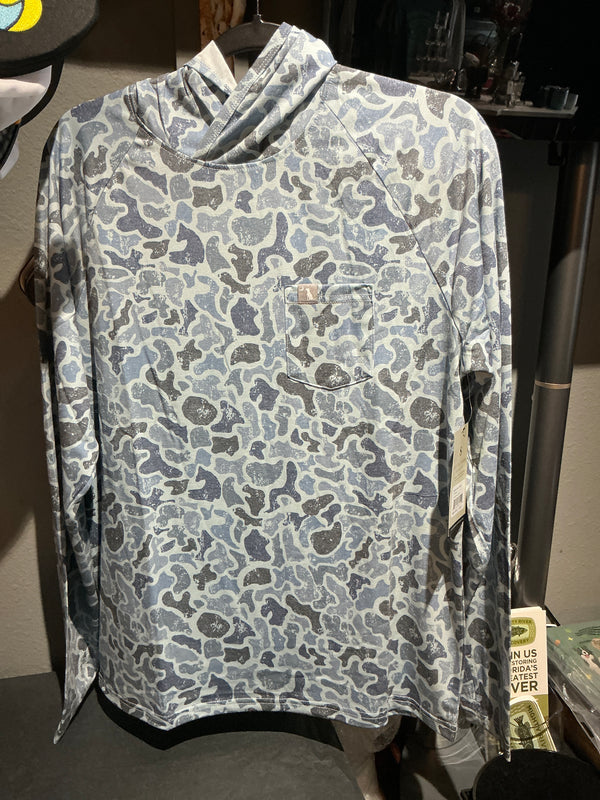 Local Boy Heather Blend Hoodie Distressed Localflage Cobalt