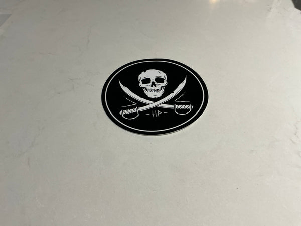 Haggard Pirate Skulled Sticker